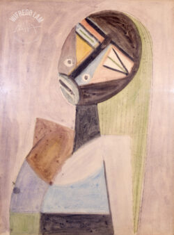 Gouache on paper
<br>64,5 x 49,5 cm (25 3/8 x 19 1/2 in.)
<br>Private collection Madame Lumumba, 1938 - Wifredo Lam