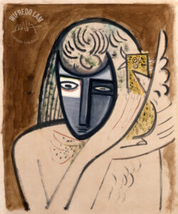 Gouache on paper
<br>60 x 48 cm (23 5/8 x 18 7/8 in.)
<br>Private collection Sans titre, ca 1940 - Wifredo Lam