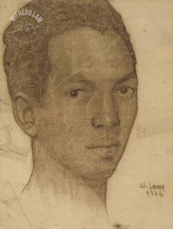 Lead pencil on paper
<br>31 x 23,5 cm (12 1/4 x 9 1/4 in.)
<br>Private collection Autoretrato, 1926 - Drawings - Wifredo Lam