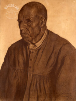 Lead pencil and bistreon paper
<br>59 x 45 cm (23 1/4 x 17 3/4 in.)
<br>Private collection Campesino, 1926 - Drawings - Wifredo Lam