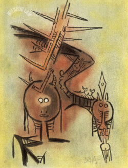 Belle épine, 1974 - Etchings - Wifredo Lam