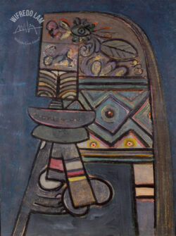 Tempera on paper
<br>93,5 x 72,5 cm (36 7/8 x 28 1/2 in.)
<br>Collection Museo Nacional de Bellas Artes, La Habana Sans titre, 1941 - Wifredo Lam